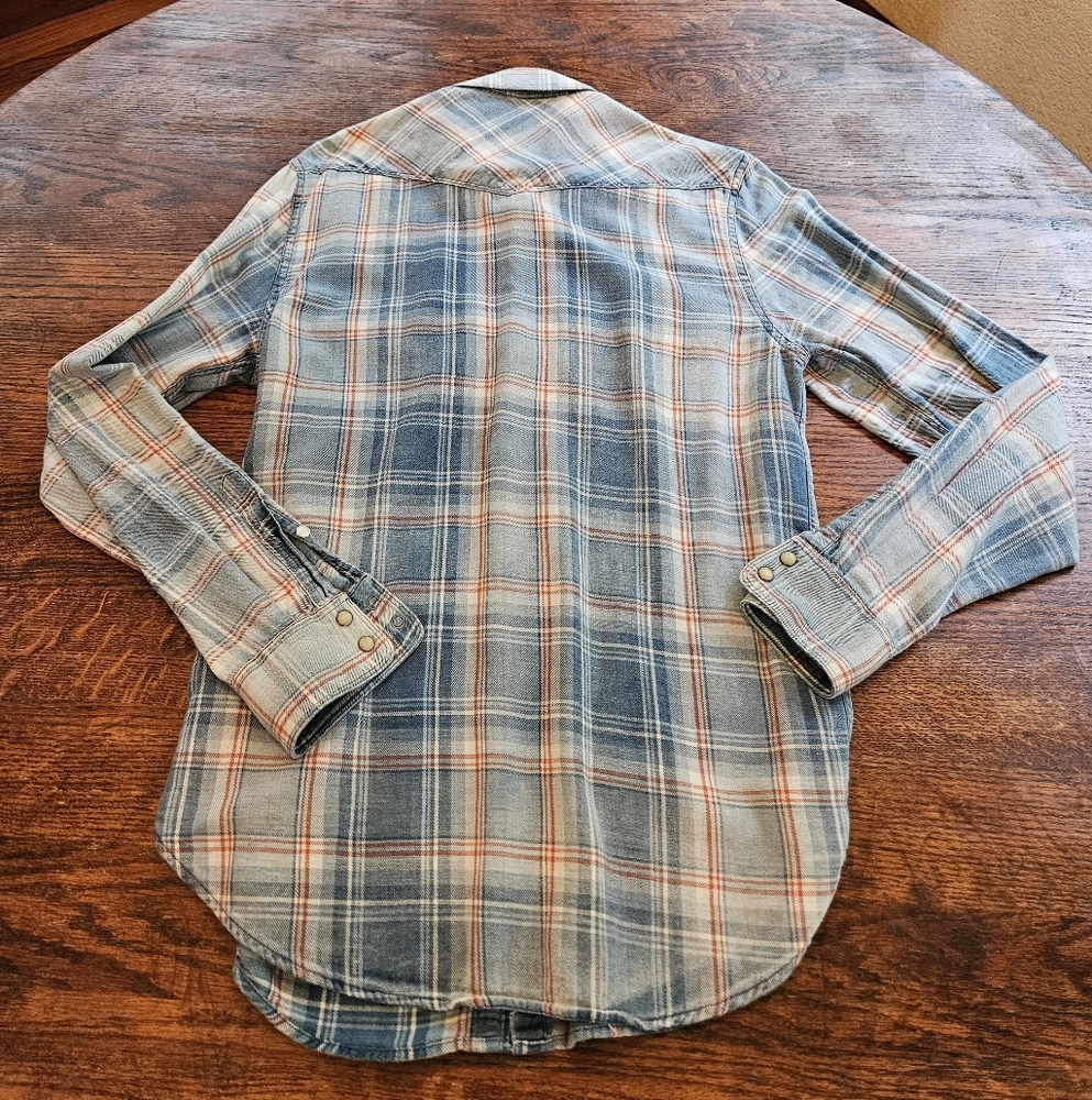 Lucky Brand Western Pearl Snap Sz S - Picture 7 of 7